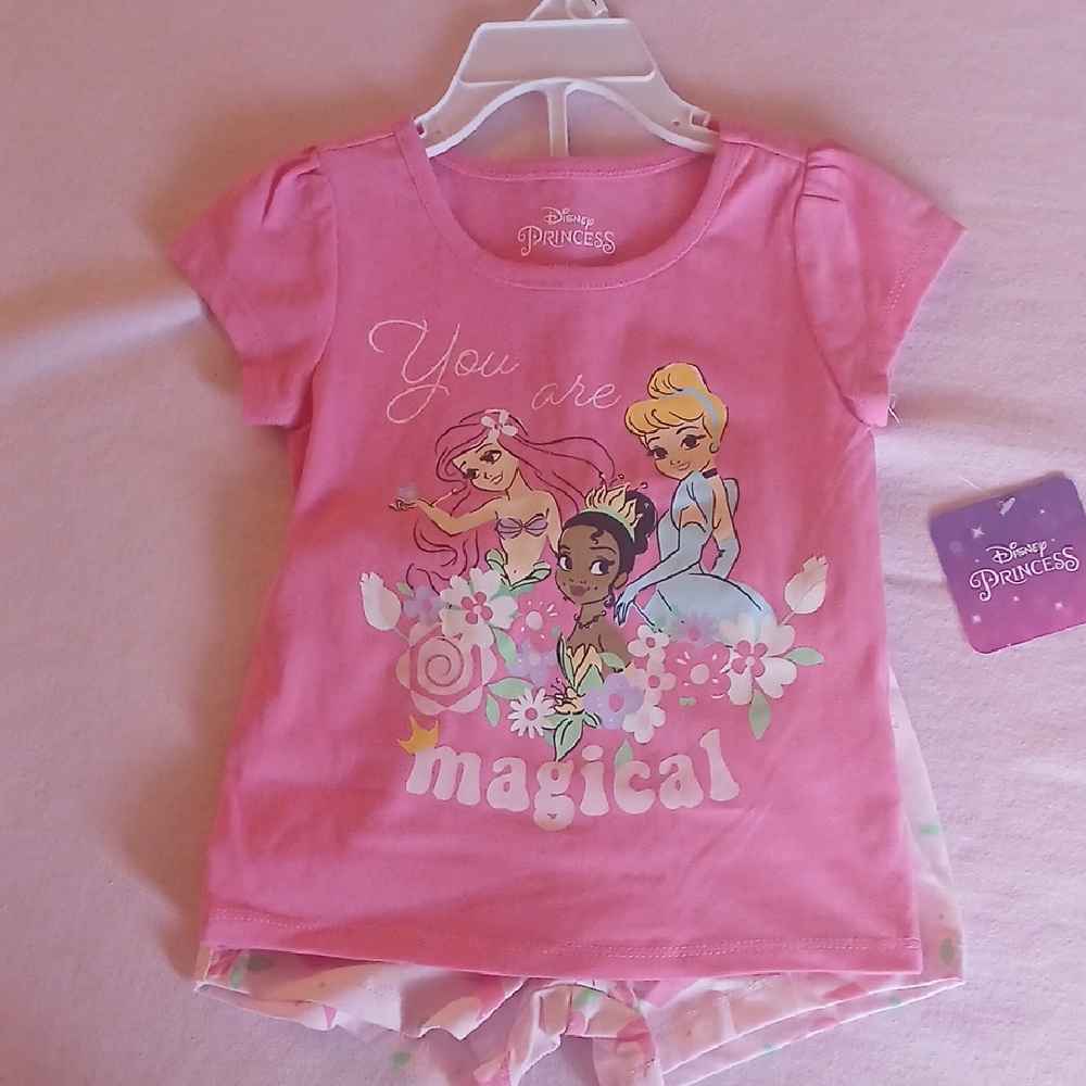 Disney Princess Pink Pajama Set - Picture 1 of 2